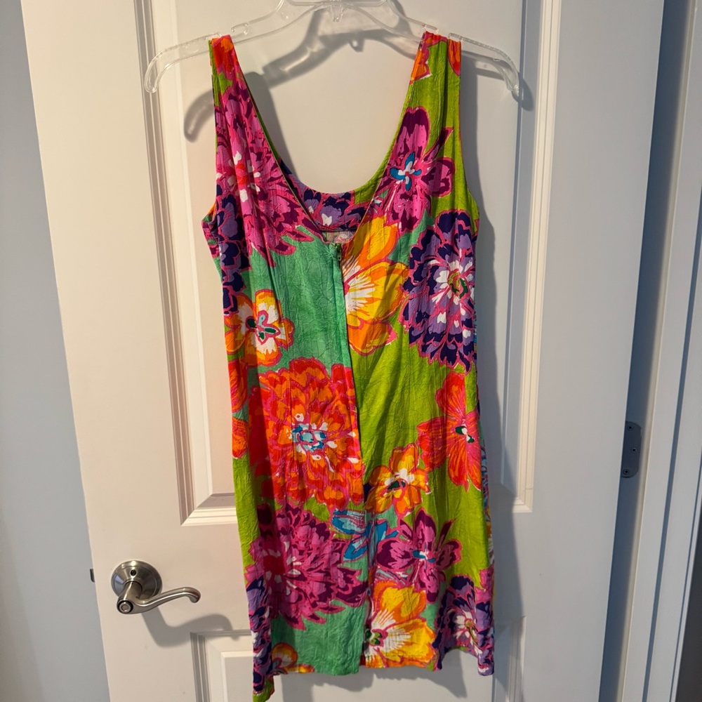 Vintage JAMS WORLD Womens Short Mini Sun Dress Floral Hawaiian Aloha - Picture 4 of 4